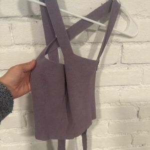 Purple Tank with Cross Back